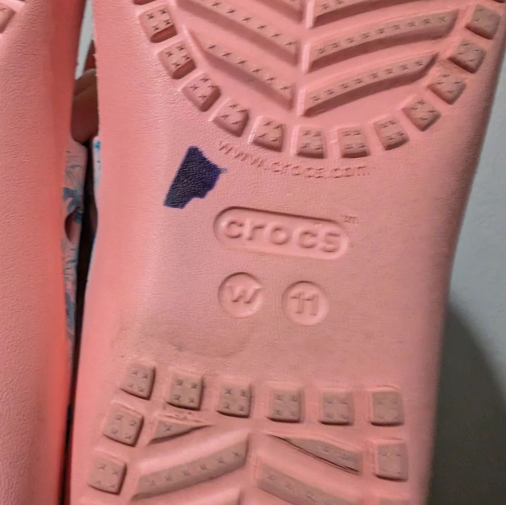 Crocs Kadee II Womens US 11 Slip On Flip Flop Thong Sandals Shoes Tropical‎ Pink